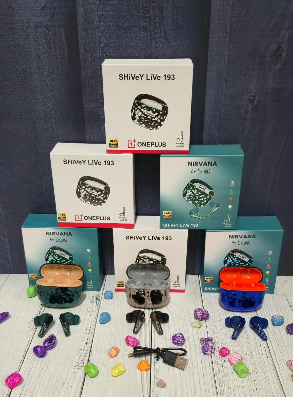 SHiVeY LiVe 193 True Wireless Earbuds with Hi-Fi Audio, Touch Controls & Charging Case